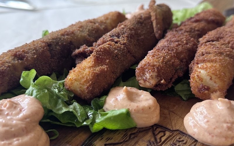 Espárragos con cecina de León de Entrepeñas